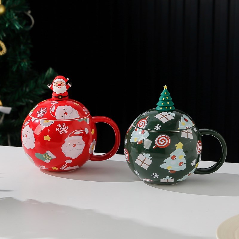 1000g Weight Water Bottles Kitchen and drinking utensils Christmas Casual Snowflake Ceramics Water Bottles 1 Set