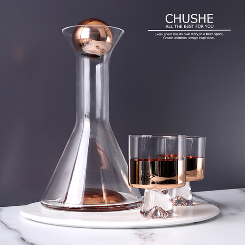 Simple cold kettle set household amber cold water cup large capacity juice cold drink glass kettle water liter cold kettle