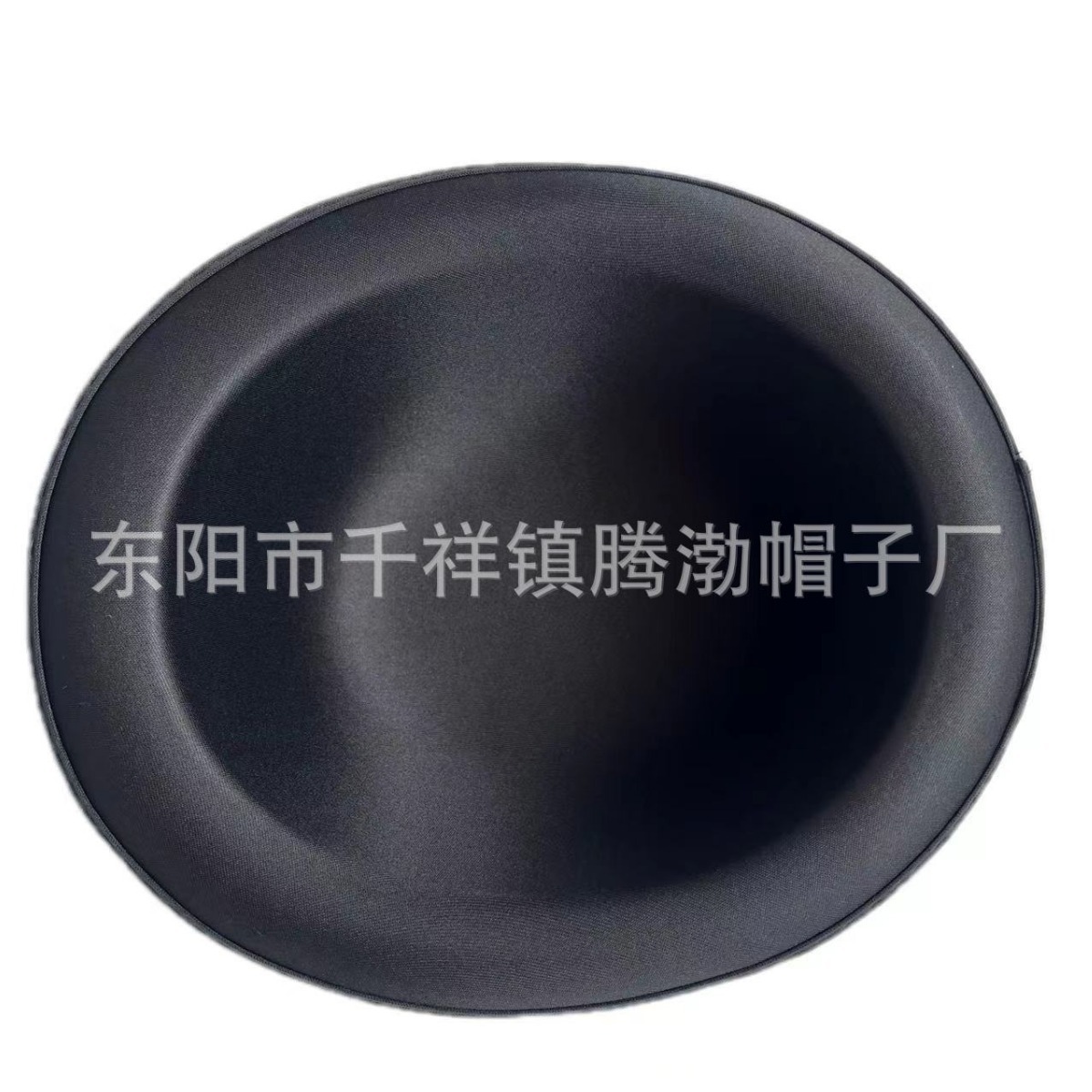 Tejido de punto negro transfronterizo pequeño sombrero redondo Compuesto de EVA que forma sombrero redondo logotipo imprimible fiesta Sombrero de bombín pequeño negro