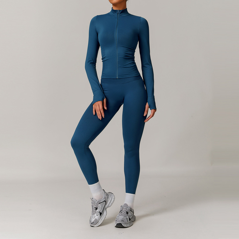 沢創欧米シームレス美背ヨガ服セットランニング速乾ガードルトレーニング服セット女性7137|undefined