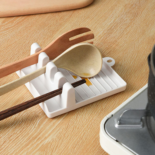 Creative Kitchen Storage Rack Plastic Soup Spoon Spatula Baking Mat Silicone Spoon Holder Pot Spatula Stand Phone Storage Rack