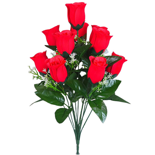Wedding plastic silk flower festival decoration 12-head rose lily…