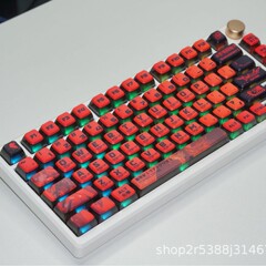 工厂直销EVA明日香透光PBT热升华布丁机械键盘键帽外设119小全套