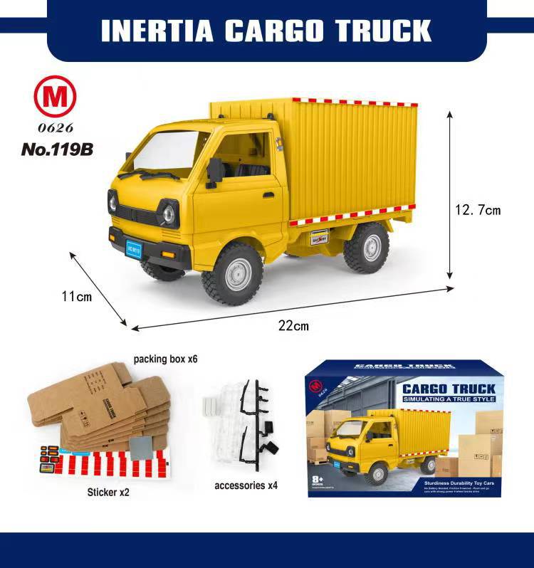 Nueva simulación Wuling Hongguang modelo de camión deriva carga tarjeta inercia niños coche juguete