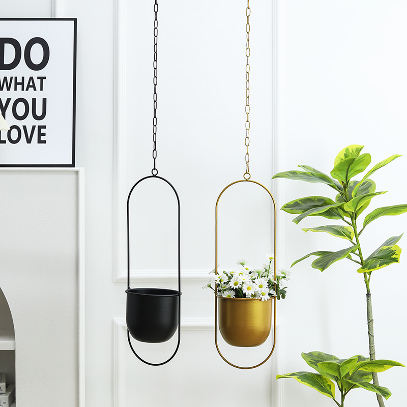Golden flowerpot for home use