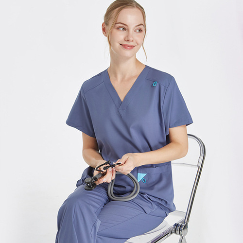 Fast-drying elastic surgical scrubs for women, surgical workwear for men, short and long-sleeved surgical scrubs for summer