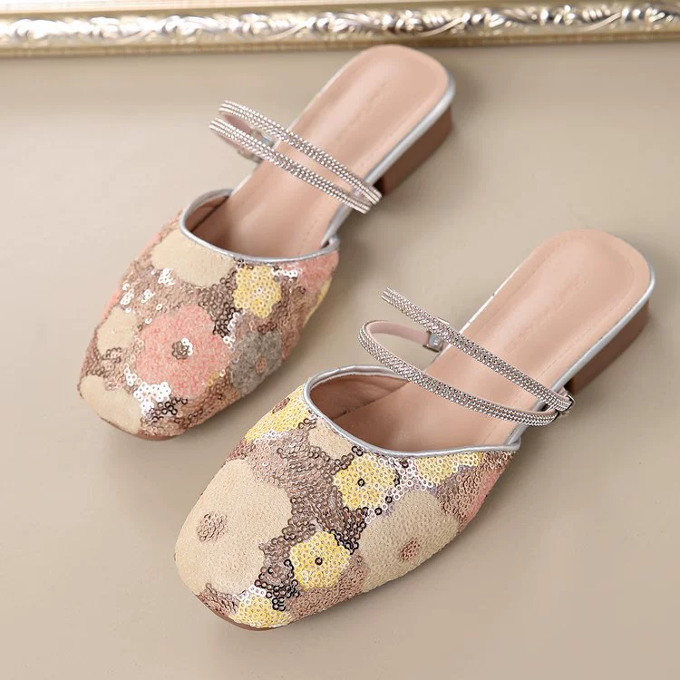 Босоножки с камнями на носке для женщин 2025 новый стиль китайский стиль с юбкой антикварная вышивка чонсам туфли Мэри Джейн