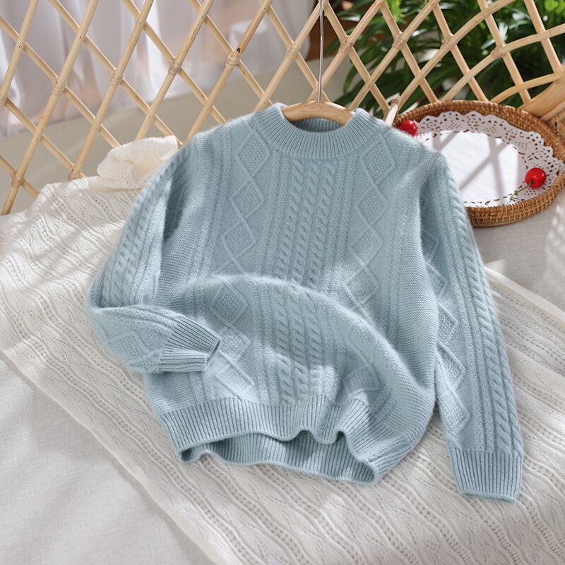 Source Factory Knitted Alain Flower Cashmere Children's Sweater Crewneck Long Sleeve Men and Women Free Shipping