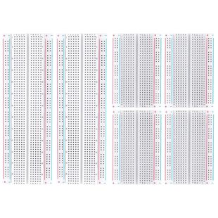 Rindion Breadboard,6 Pieces Breadboard,Circuit Board Kit Includes 2 Pieces 830 Points + 4 Pieces