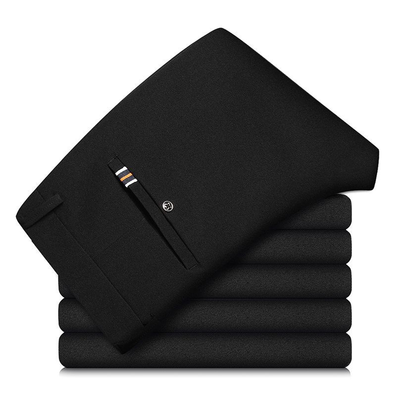 Men's fashionable elastic solid color trousers for leisure