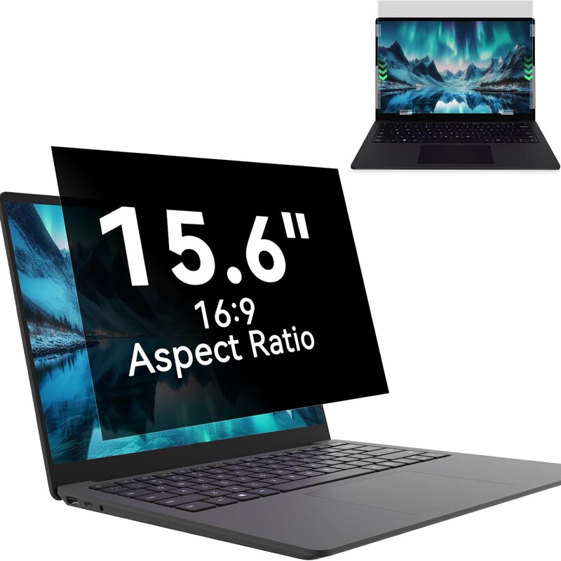15.6inch Laptop Privacy Screen Protector 16:9 Horizontal Anti-Glare Double-Sided Anti-Peep Film Suitable for Use 15.6inch Laptop Privacy Screen Protector 16:9 Horizontal Anti-Glare Double-Sided Anti-Peep Film Suitable for Use