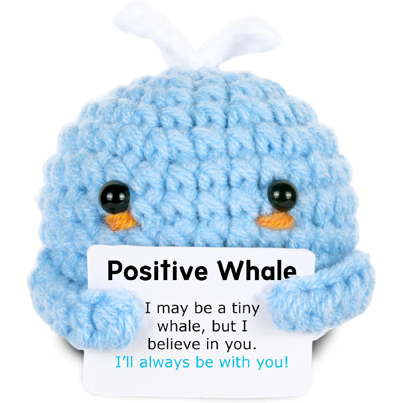 新品跨境亚马逊热销 Crochet Positive ice cream 毛线玩偶励志卡|undefined