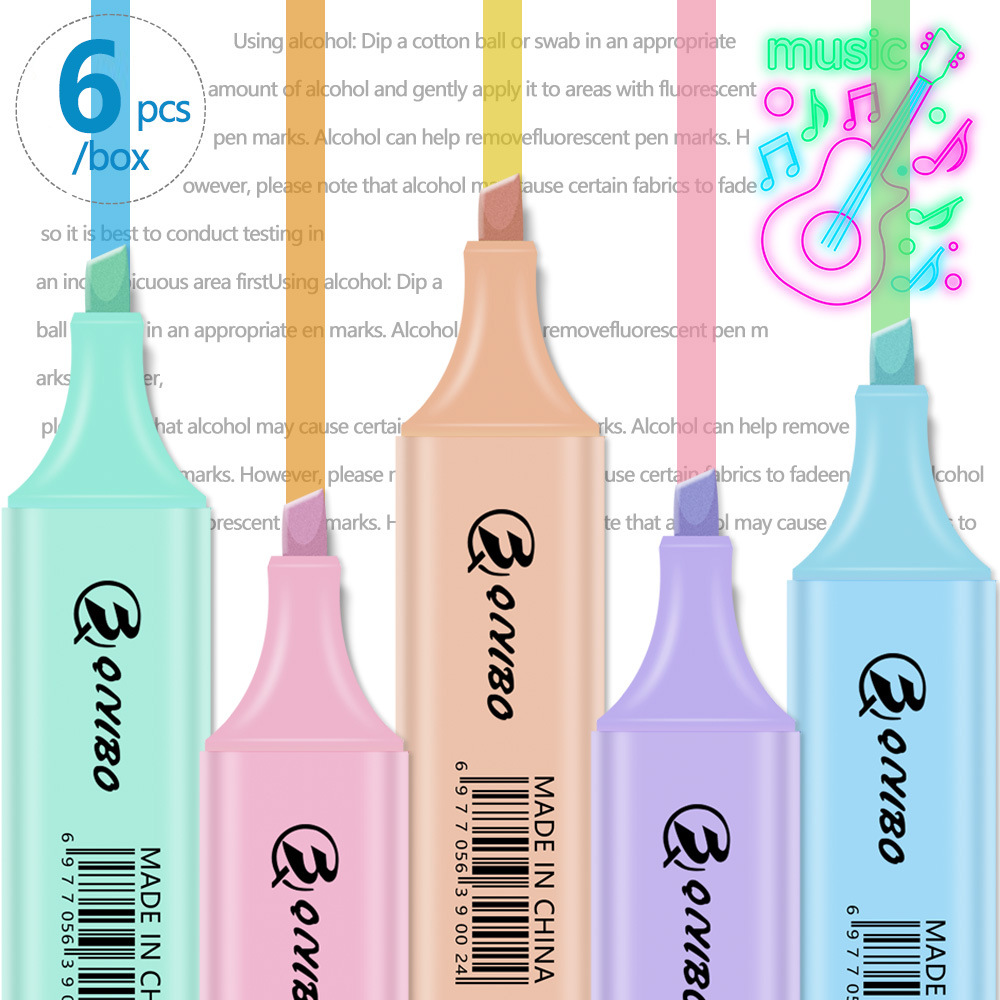 Juego de resaltadores de color macaron, marcadores clave para estudiantes de alto valor, pintura de cuentas de bricolaje, marcadores de graffiti