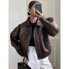 D 66735 PU lapel men's jacket PU Ƥ�мп˿羳����ͨ����