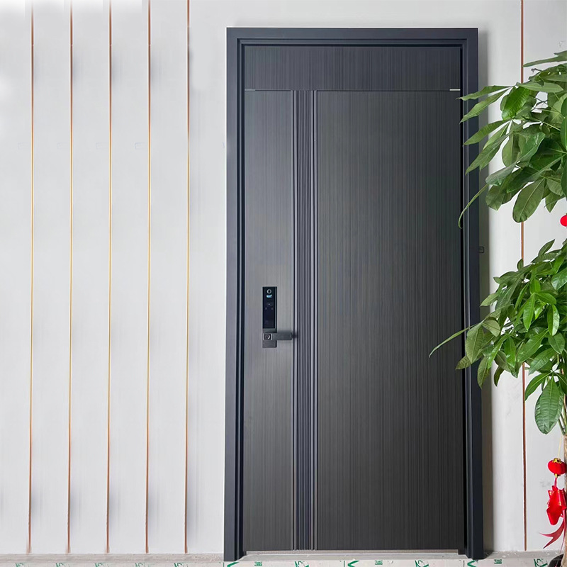 Light luxury simple door double door Class A Safety anti-theft door efficient soundproof household entrance door wholesale