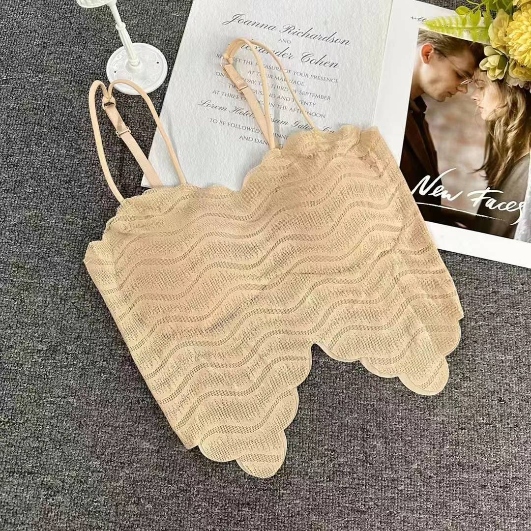 Nuevo algodón de látex sin marcas de alta calidad, chaleco de mujer sin anillo de acero, bra de yoga, ropa interior deportiva, mujer al por mayor