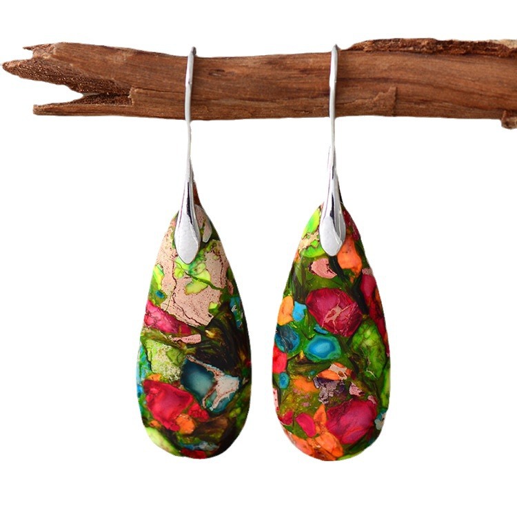 Bohemian Emperor Stone Drop Earrings Trendy Jewelry Accessories_voghion.com