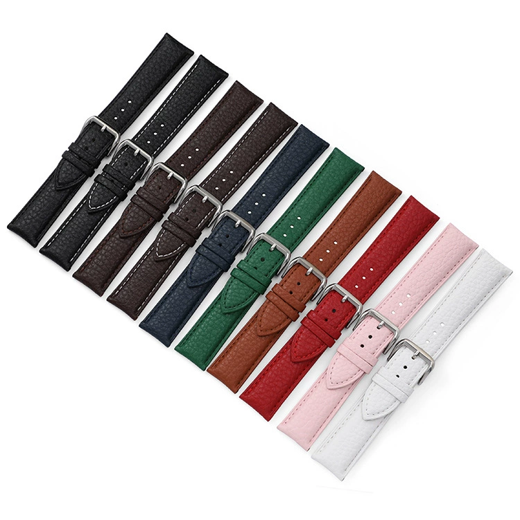 Soft waterproof leather watch strap, wholesale, genuine leather, 24mm