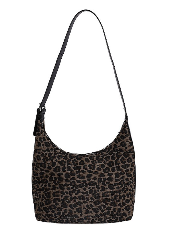 Cross-border 2025 otoño nuevo nicho de diseño brazalete texturas avanzadas retro leopardo viaje mochila de hombro