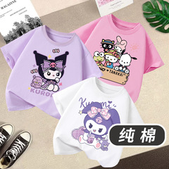 女児半袖tシャツ2025新作夏洋気女の子子供服半袖ゆるい純綿子供夏服クロミーズ