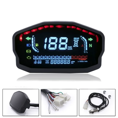 Motosiklet Rəngli Ekran Spidometr Taxometr LCD 1, 2, 4 Silindr üçün