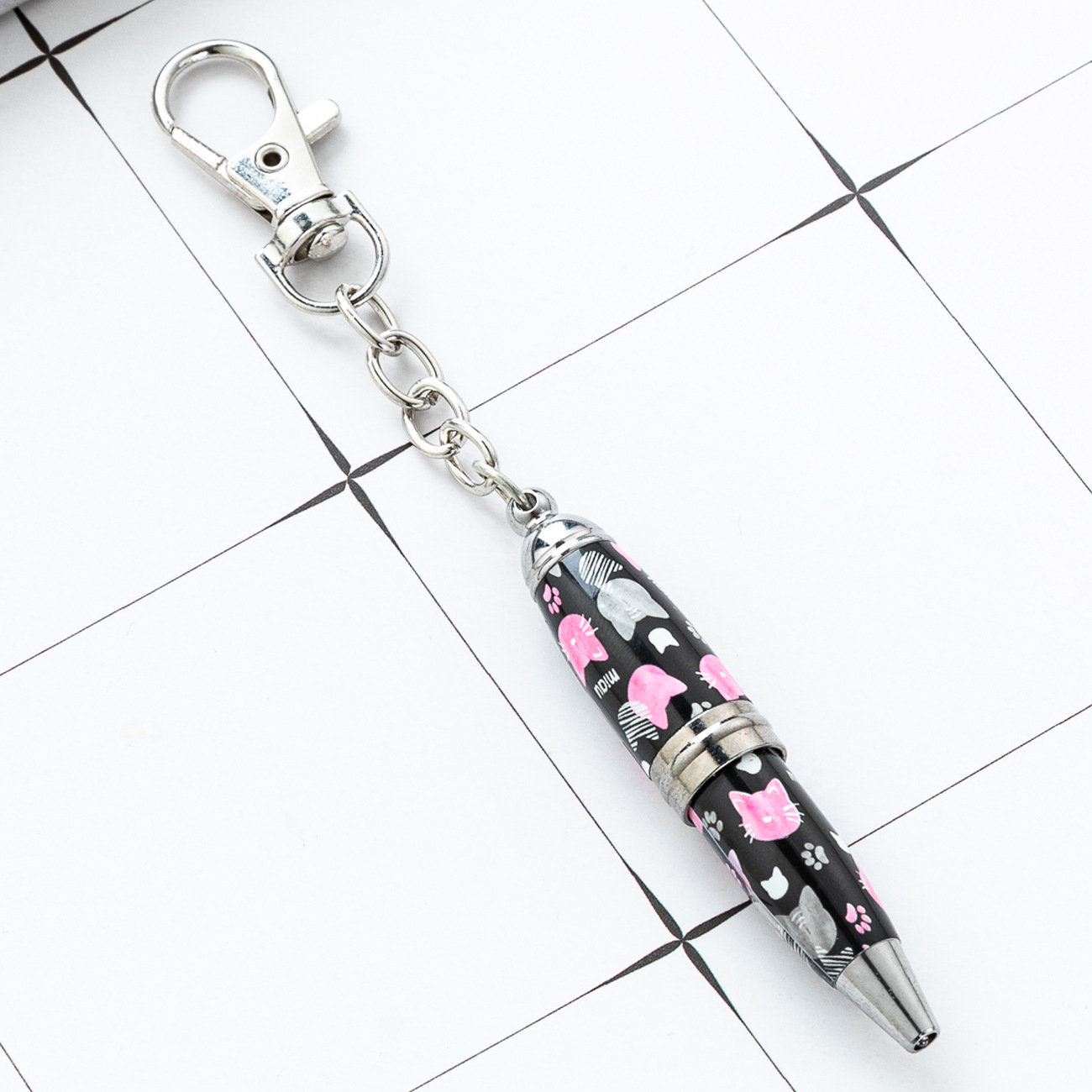 Keychain creativo mini bolígrafo de oficina estudiantes portátiles bolígrafo de bolsillo corto mini bolígrafo de metal