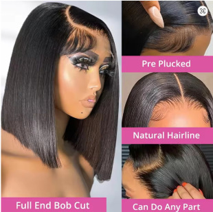 �羳13x4 human hair��ֱ�l�����^�ٰlŮbob�����˰lǰ�ٽzȫ�^��