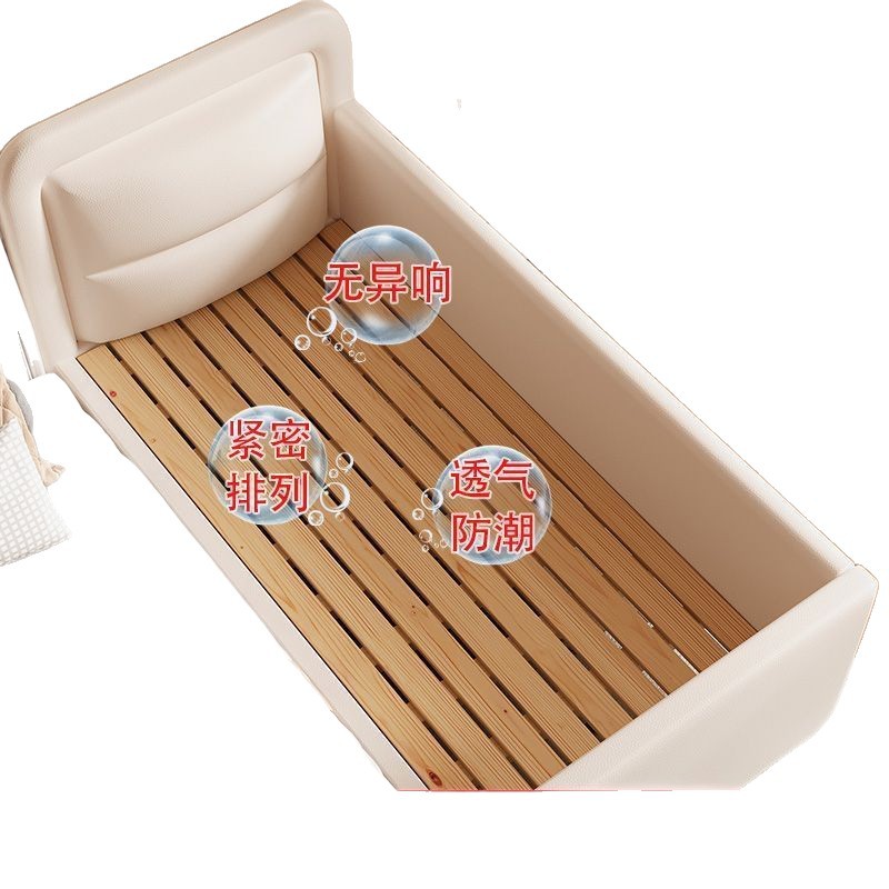 Cama de empalme para niños, cama pequeña ensanchada junto a la cama, envoltura suave con barandilla, cama de bebé para niños, cama de madera maciza, cama grande image 6
