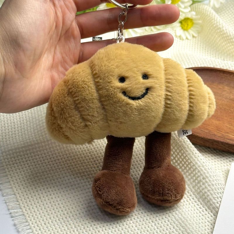 クロスボーダーかわいいクロワッサンキーホルダーシミュレーションパンぬいぐるみ動物人形ぬいぐるみペンダントギフトペンダント|undefined