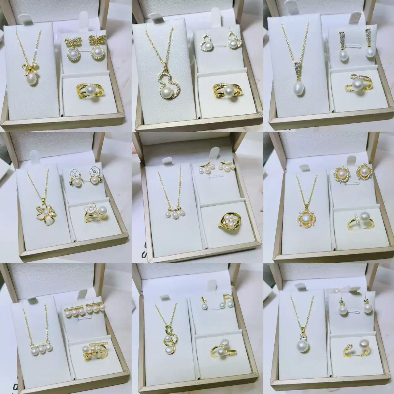 S925 серебряная игла позолоченный новый летний жемчуг набор натуральный пресноводный жемчуг милый зверек серьги ожерелье