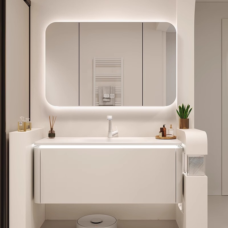 Ceramic All-in-One Basin Bathroom Cabinet Combination Mother-and-Sink Toilet Wash Basin Wash Table Bathroom Hanging Cabinet