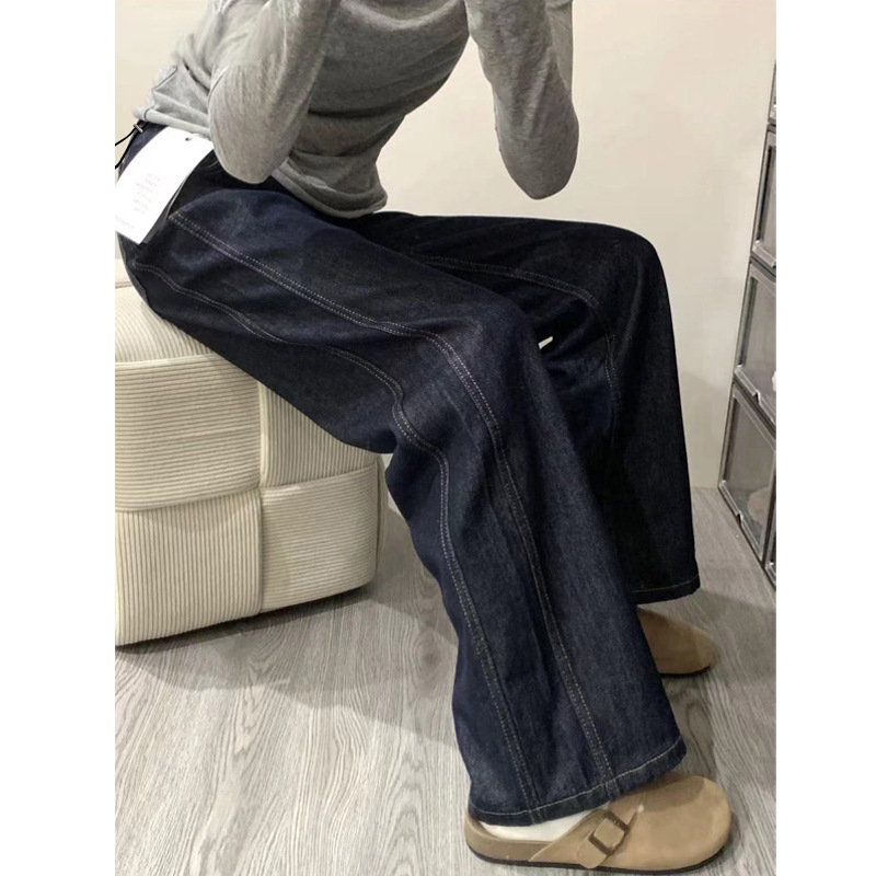 Maternity 2025 New Korean Style Denim Wide-Leg Loose Pants for Women Autumn and Winter Outer Wear Belly Support Casual Large Size Pants Slimming Look