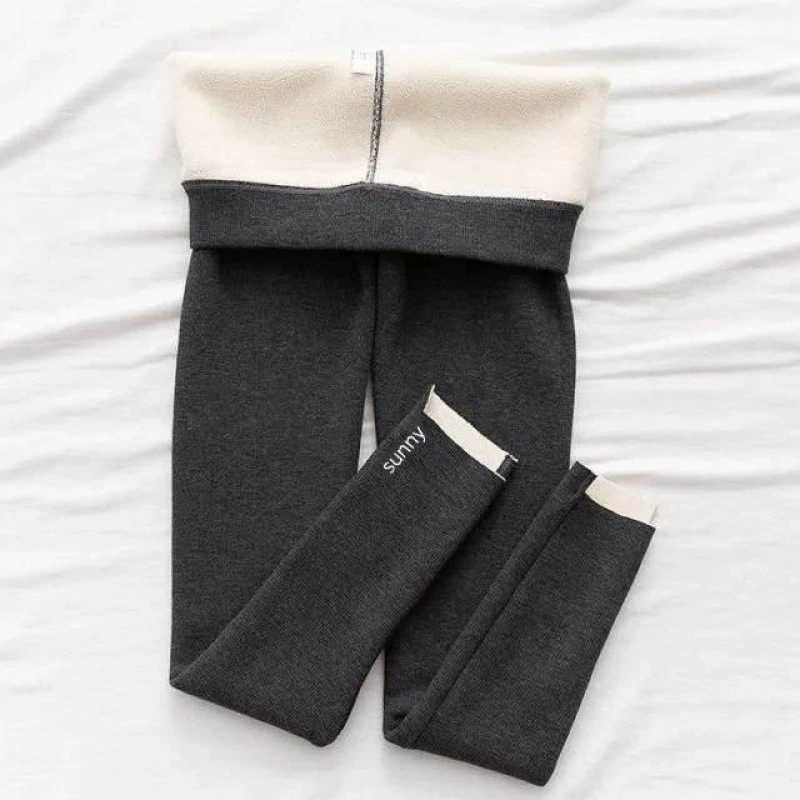 Fleece thin warm velvet leggings, demi-season keep warm trousers