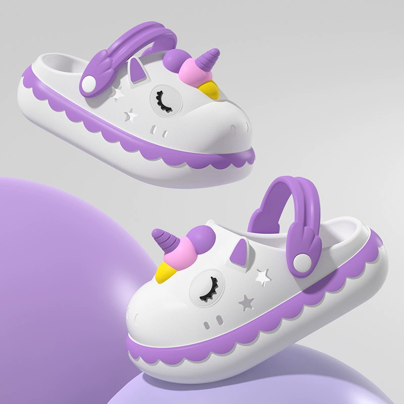 Детские тапочки единорога Летняя принцесса милый мультфильм ребенок ребенок в помещении нескользкие туфли для девочек