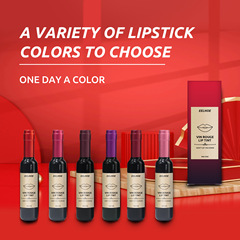 Portable Creative Red Wine Shaped Lipstick, Waterproof, Non-Fading, Non-Smudging, Hydrating Red Wine Bottle Lip Glaze