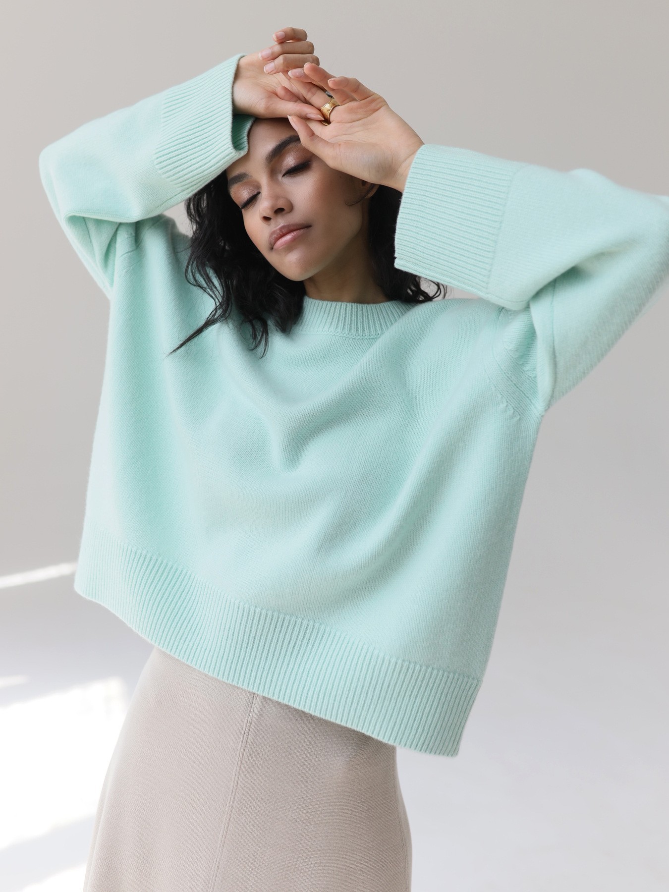 Damen Grobstrickpullover Mit Rundhalsausschnitt Für Den Winter_voghion.com