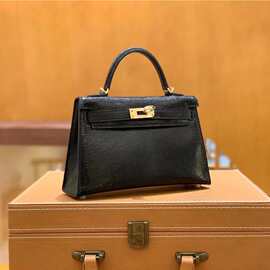 全手工缝制二代凯莉包高级感原厂蜥蜴皮女包mini凯丽包单肩斜挎包