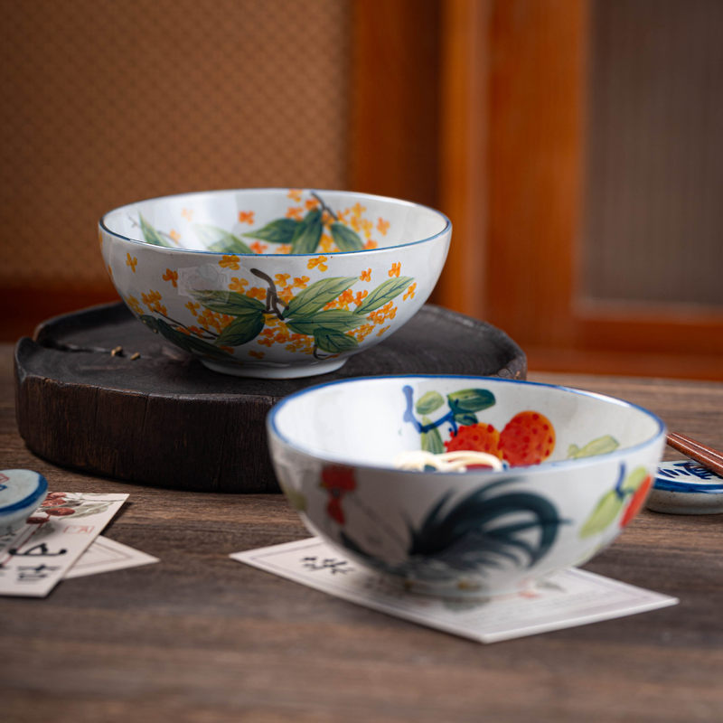 Jingdezhen Ceramics, Hand-Painted Bowls, Old Pottery Clay, Creative Salad Bowls, Underglaze Painting, 5.5inch Household Rice Bowls, Soup Bowls Jingdezhen Ceramics, Hand-Painted Bowls, Old Pottery Clay, Creative Salad Bowls, Underglaze Painting, 5.5inch Household Rice Bowls, Soup Bowls