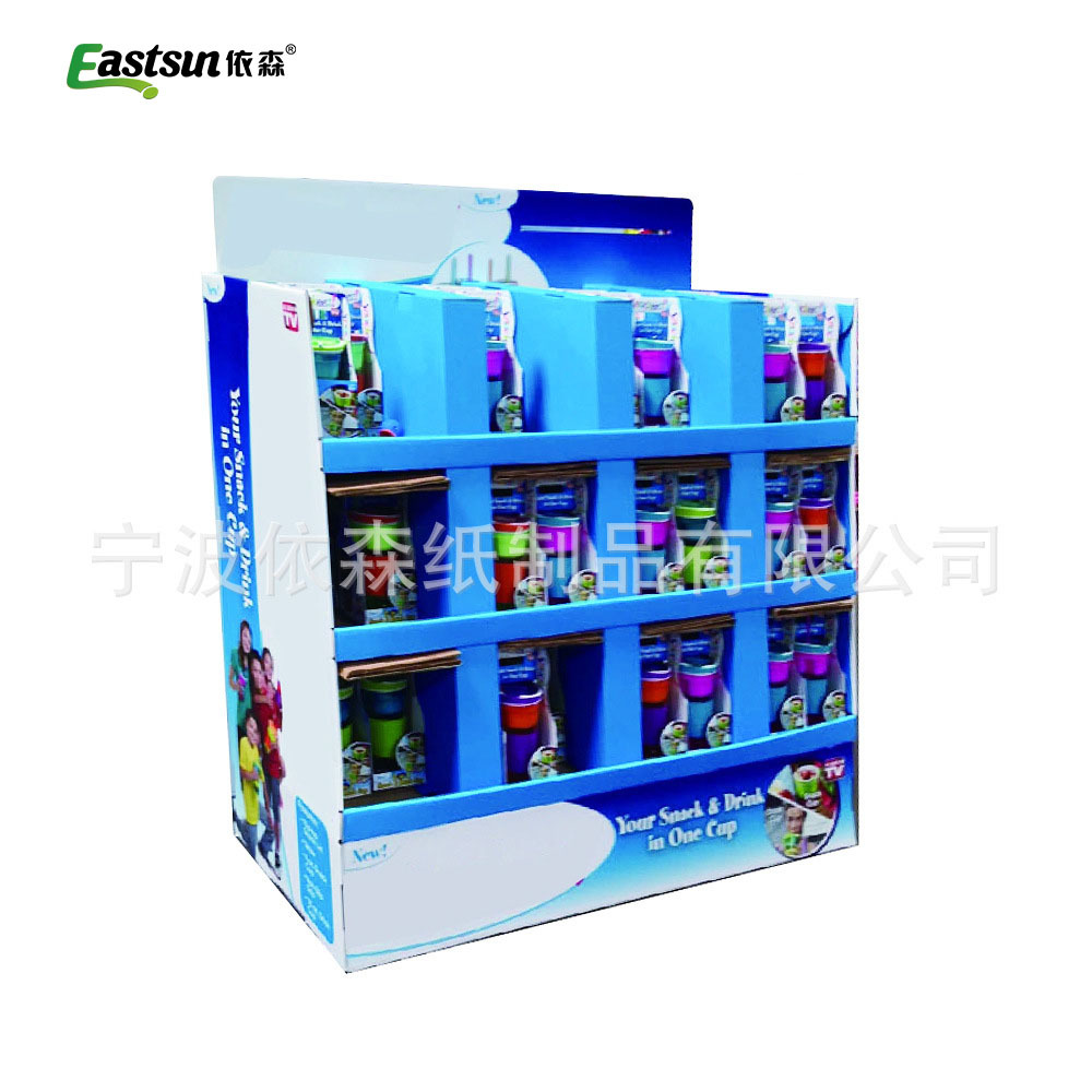 护具纸展架 定制展示架 口罩展示架 纸类陈列盒 纸制展示盒