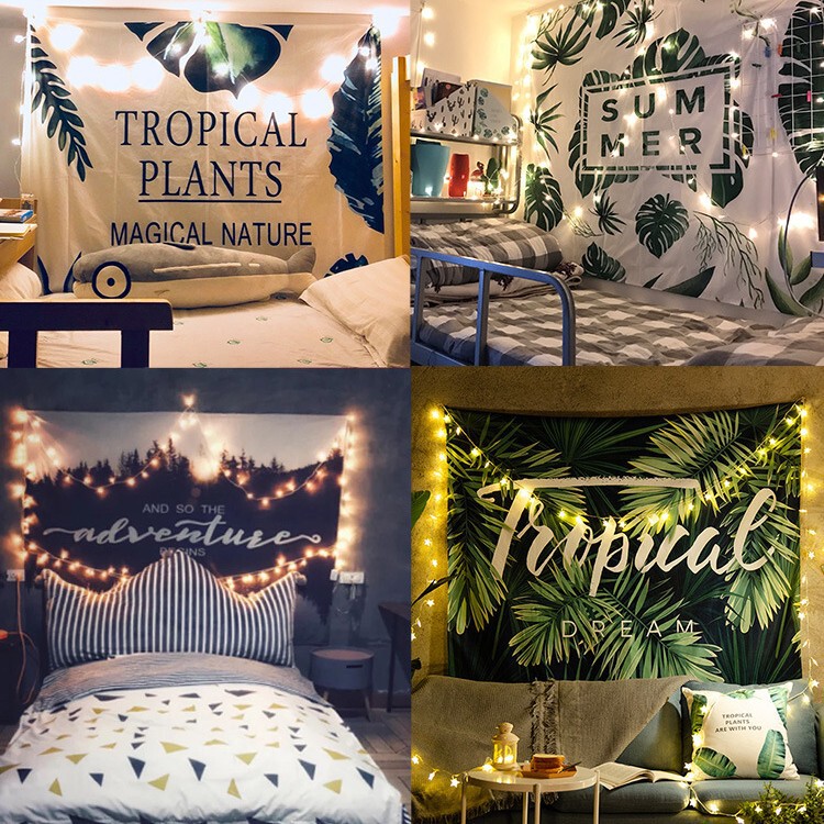 Background Cloth Ins Style Hanging Cloth Wallpaper Bedroom Dormitory Room Renovation Layout Bedside Canvas Poster Decorative Wall Cloth