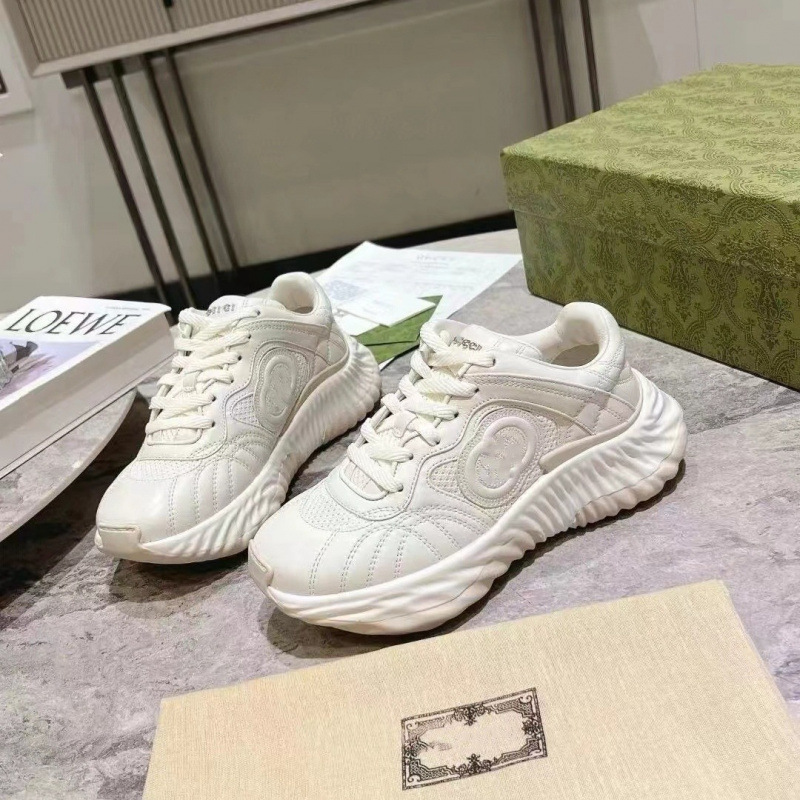 G의 웨이브 슈즈, 두꺼운 밑창 키높이 아빠 슈즈, 여성 커플 운동화, 메쉬 스플라이싱 레이스업 캐주얼 슈즈