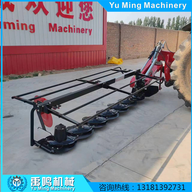 多盘圆盘大型割草机带压扁辊苜蓿收割机圆盘打草机割苜蓿机压扁机