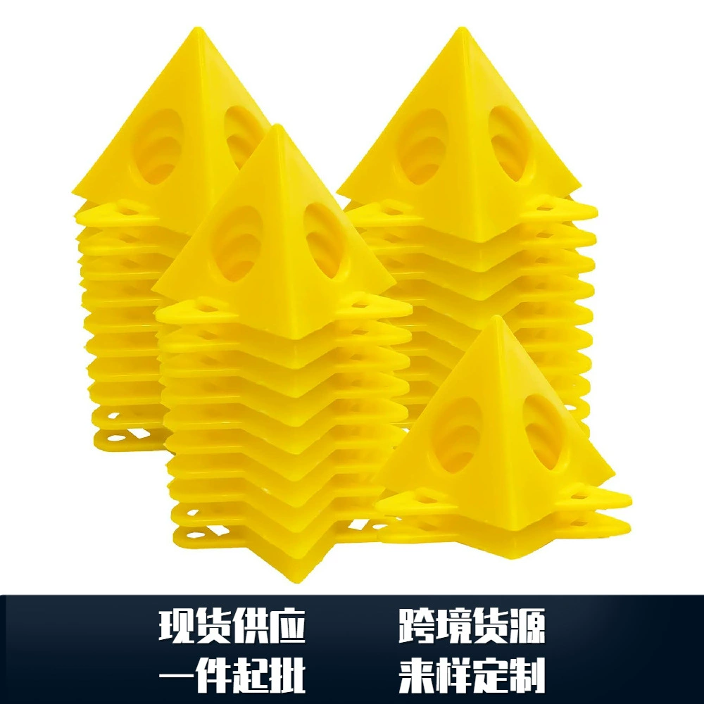 Трансграничная Пирамида Треугольник Окрашенная распылением деревянная опорная рама для ног Пластиковый тип конуса Деревообрабатывающая опора для краски