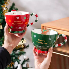 朝食カップクリスマスクロスボーダーシリーズマグカップ外国貿易カップ漫画陶磁器カップクリスマスプレゼントクリエイティブコーヒーカップ