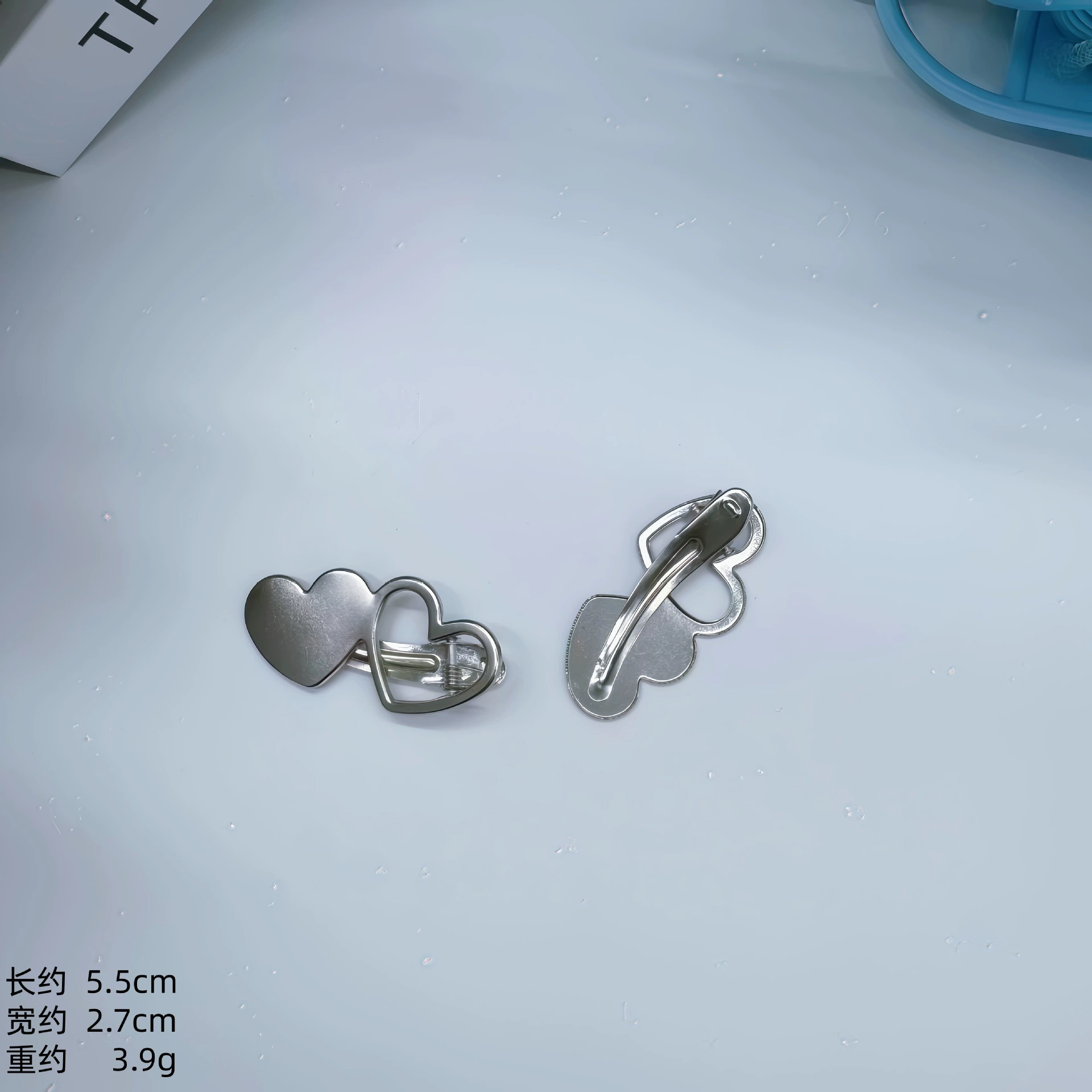 Серебристо-белые заколки для волос (6 см), металлические зажимы для DIY, assorted формы