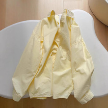 多巴胺夏季薄款纯棉衬衫女甜美超仙宽松百搭显瘦防晒衬衣外穿开衫