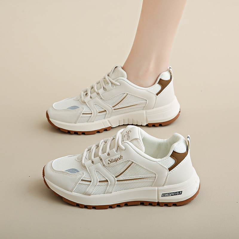 Nuevos zapatos de mujer, zapatos Forrest Gump de plataforma simple de moda, transpirable para mujer, estilo universitario coreano, zapatos deportivos de ocio para estudiantes, mujeres
