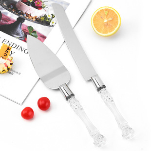 Factory direct supply stainless steel cake knife shovel exquisite wedding gift Amazon pizza knife shovel baking tool suit