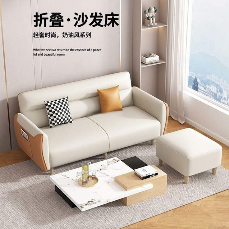 2025新款沙发床小户型客厅公寓布艺小沙发卧室网红款出租房懒人|undefined