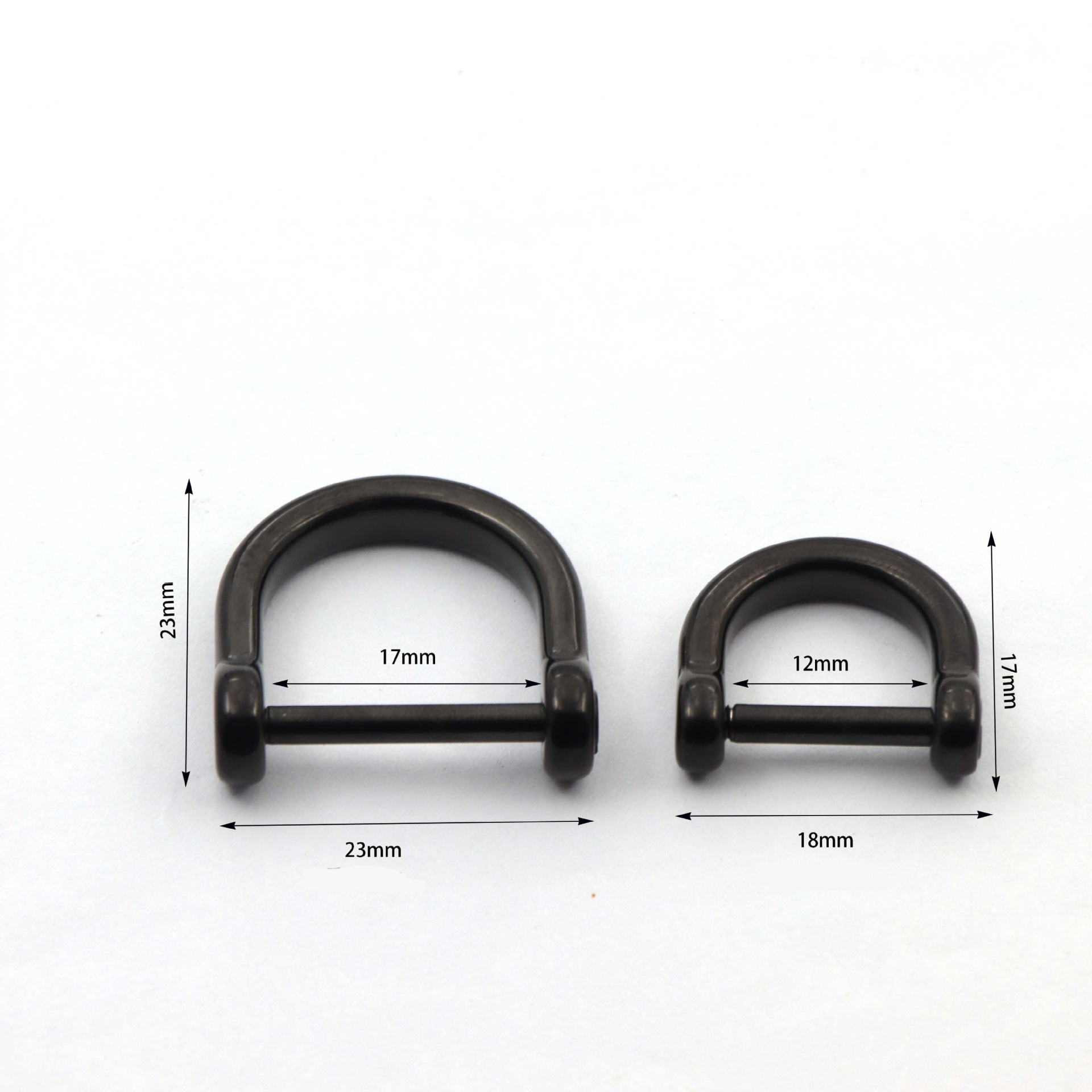 (2개) 티타늄 합금 키 체인 D 형 말굽 버클 순수 티타늄 자동차 키 체인 활동 나사 D 버클 새해 DIY 액세서리